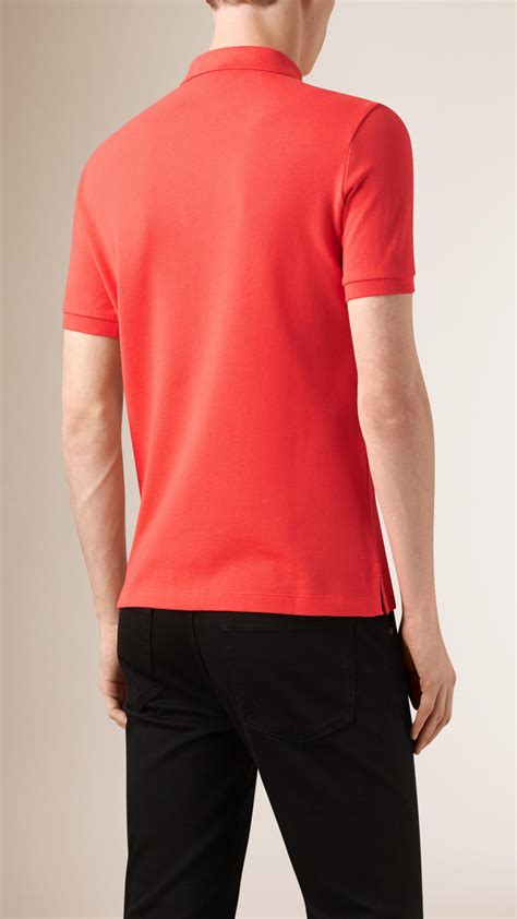 burberry orange polo